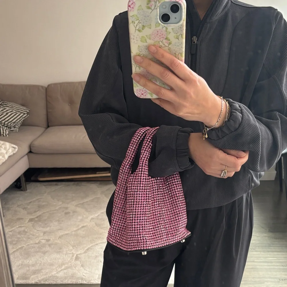 Pink Rhinestone Women's Bag - Picture 6 of 11